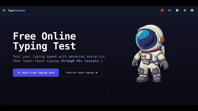 TypeUniverse typing test demo video